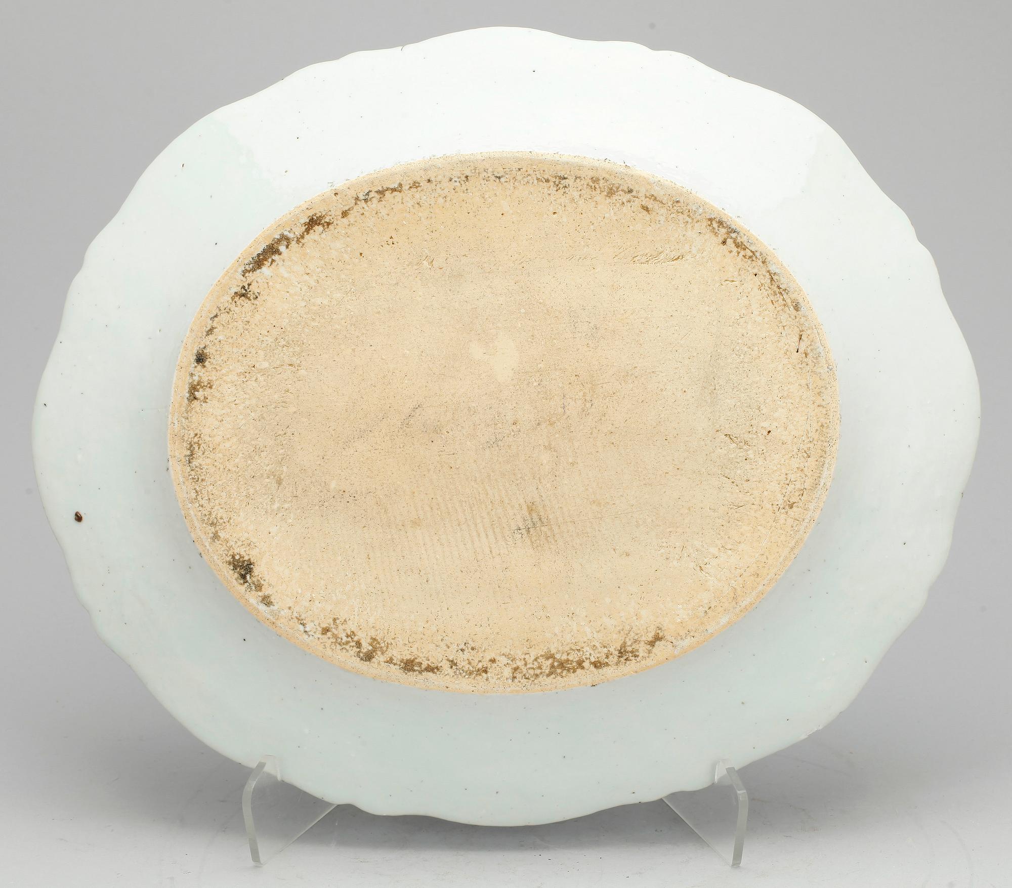 STEKFAT, porslin, Qianlong, Kina 1700-tal.