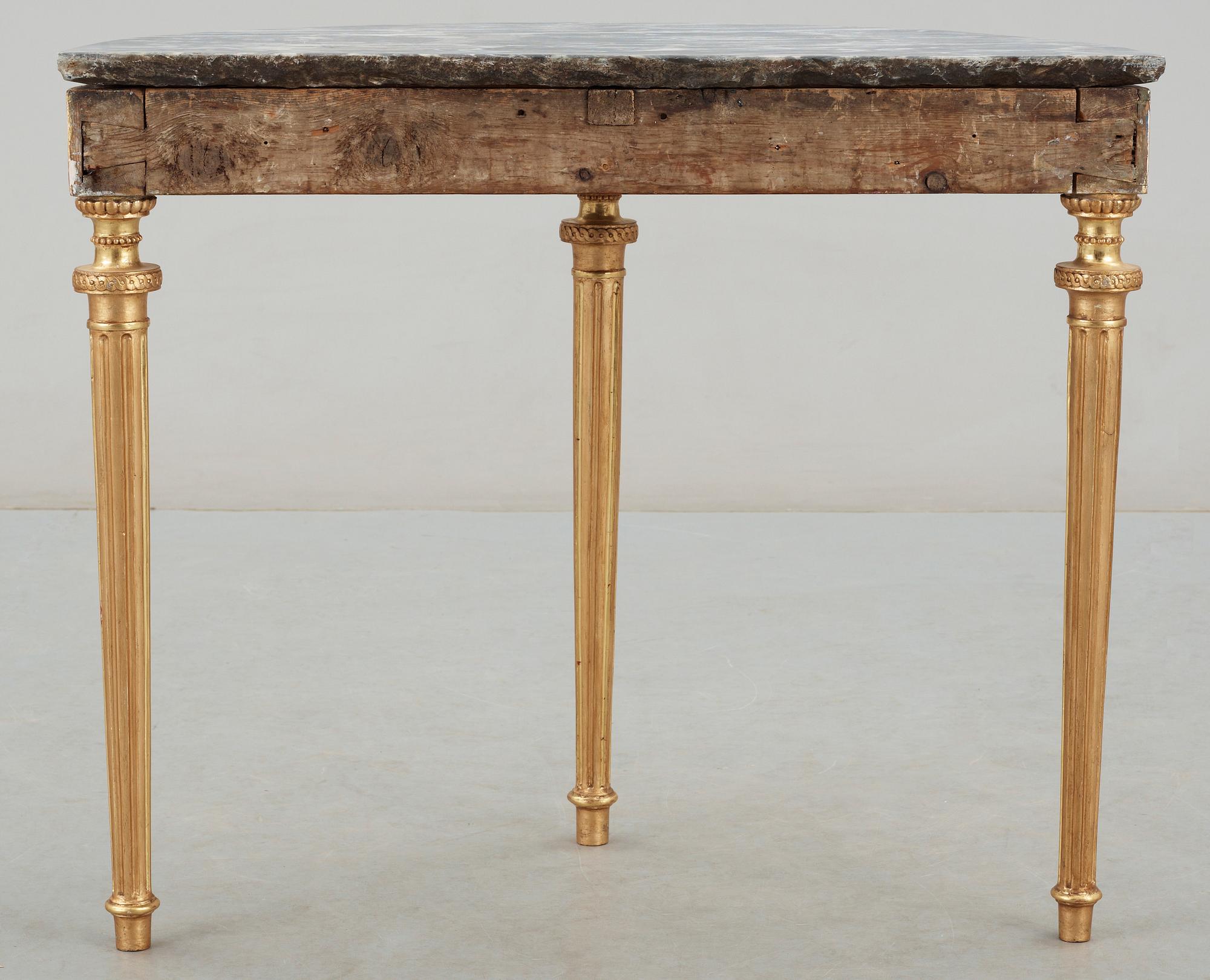 KONSOLBORD, gustavianskt stockholmsarbete, Pehr Ljungs art, 1700-talets slut.