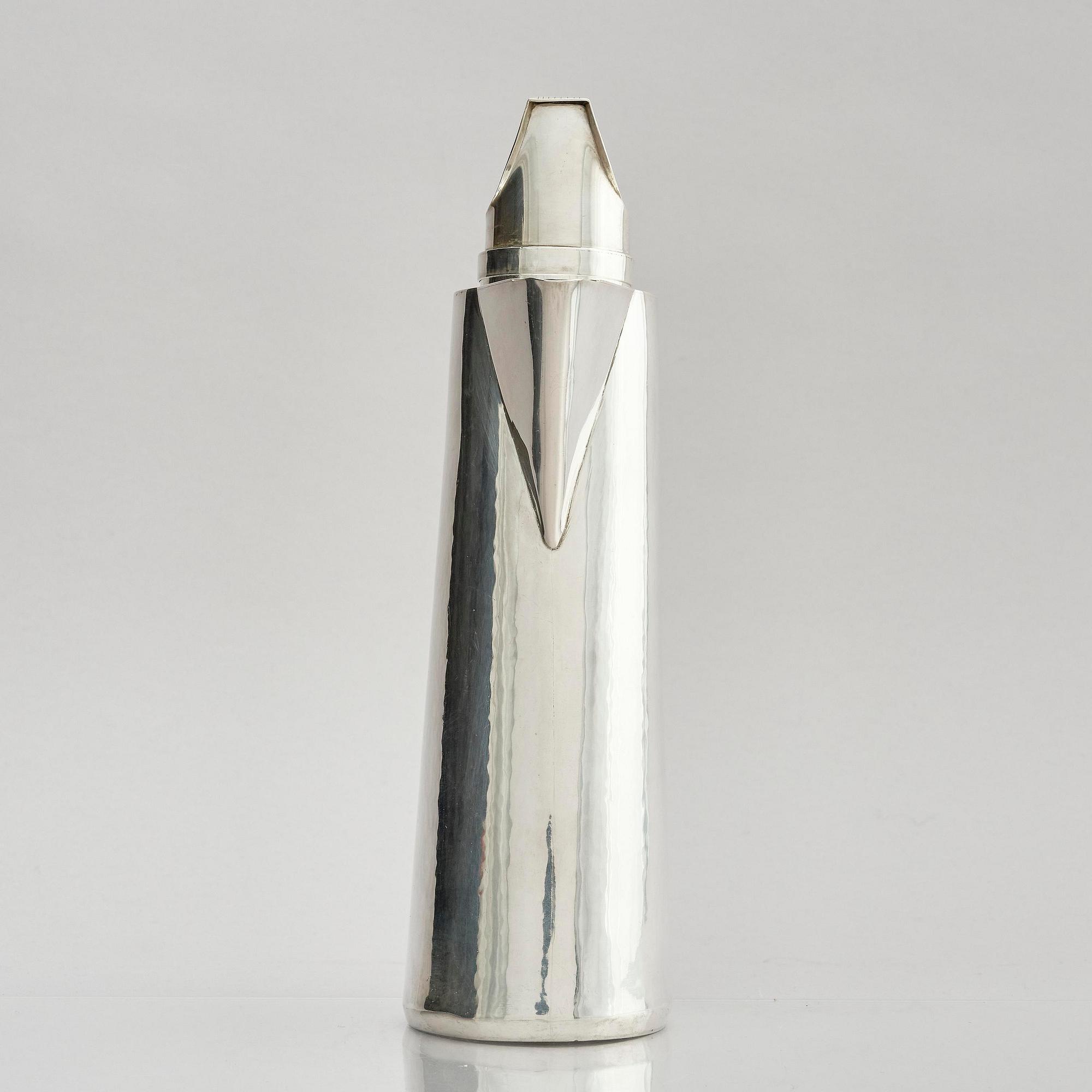 Ulf Trolle-Lindgren, a sterling silver three piece coffee set, Strömstad, Sweden 1967.