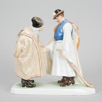 Herend porcelain figurine 20th century.