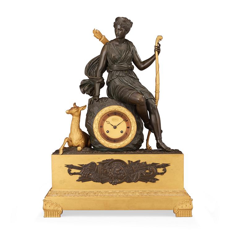 A French Empire early 19th century mantel clock.