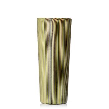 68. Carlo Scarpa, a rare "Tessuto bicolore" glass vase, model 4551, Venini, Murano, Italy 1945-48.