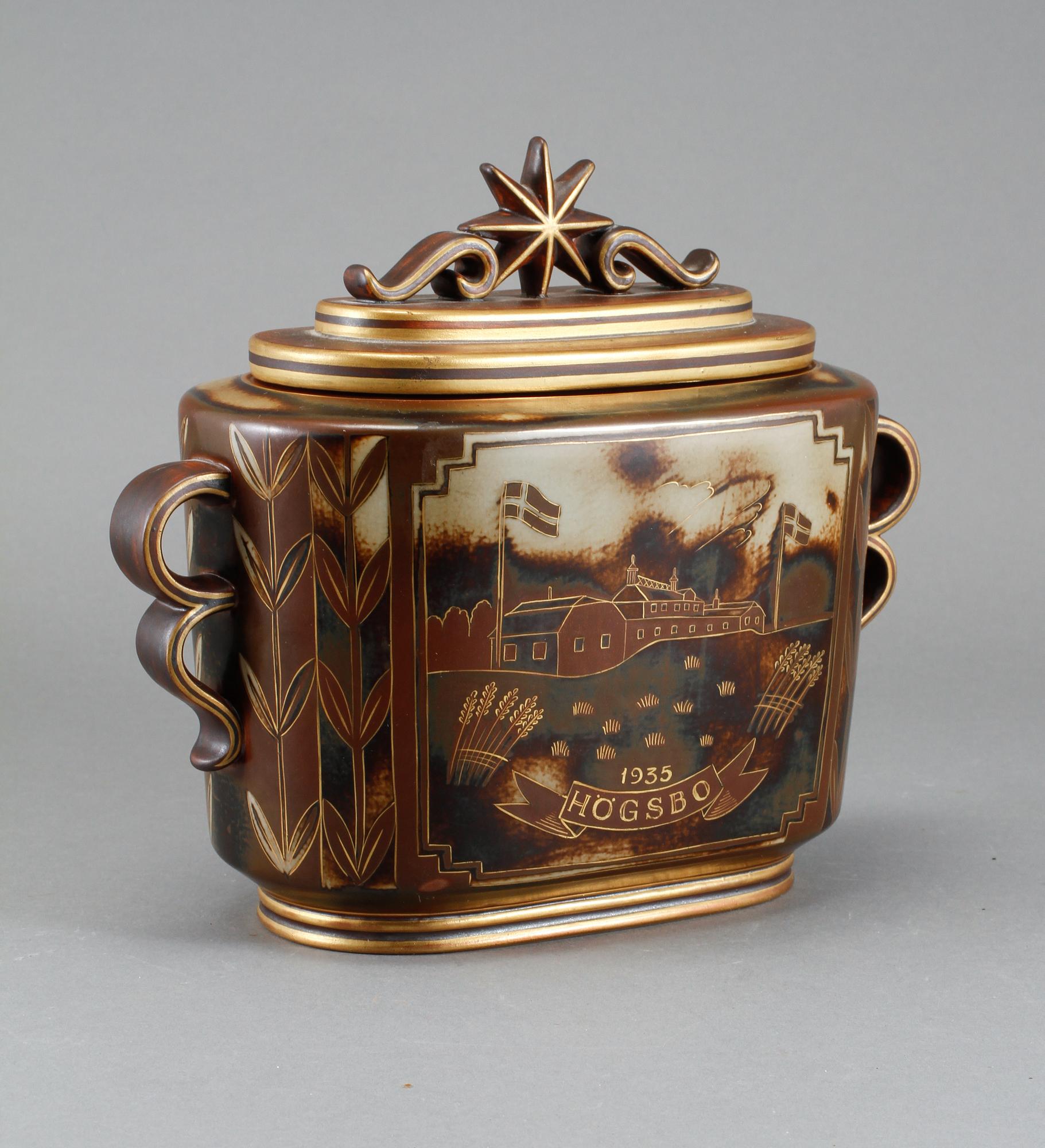 LOCKURNA, "Flambé", stengods, Gunnar Nylund, 1900-talets mitt.