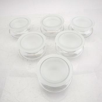 Signe Persson-Melin, skålar 6 st "boda frost" glas.