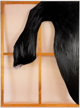 Daniel Lergon, signed and dated 2006 verso. Lacquer on copper fabric.