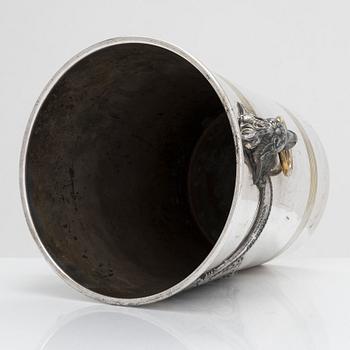 A 1910s silver plated Champagne ice cooler bucket, Argit, France.