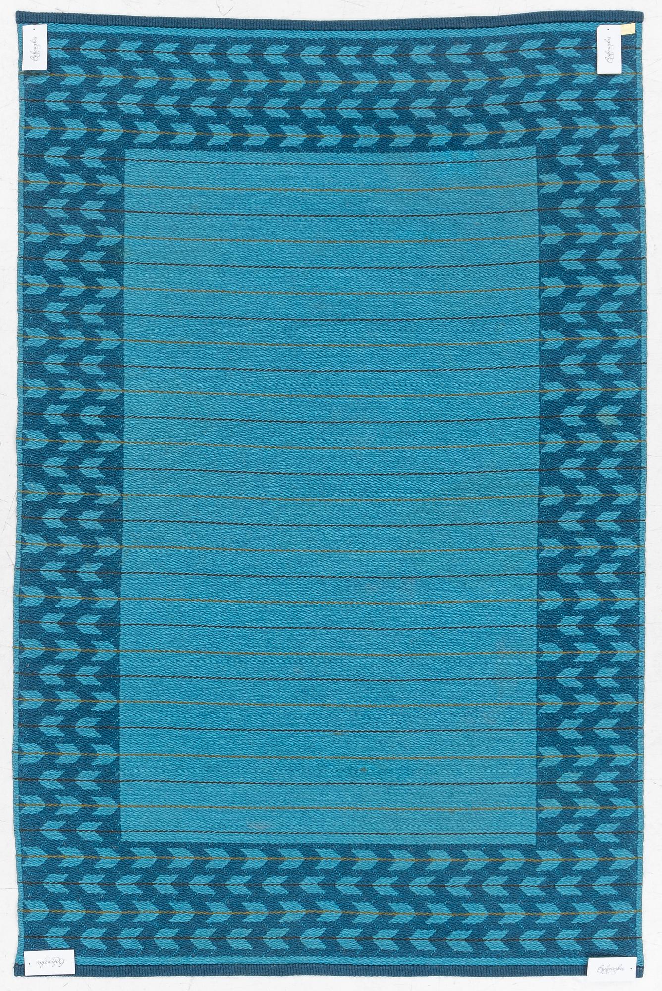 Ingrid Dessau, a double woven rug, signed ID, c. 195 x 128 cm.
