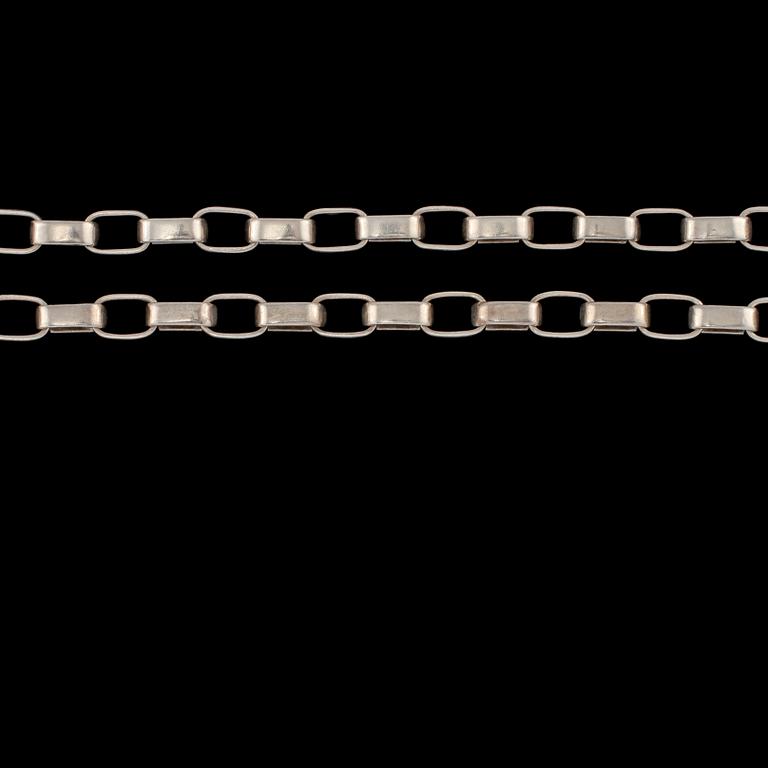 HALSKEDJA, sterlingsilver, Sven Högberg, Göteborg, 1978. Vikt 137,2 g.