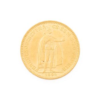 Gold coin, Hungary, 20 Korona, 1894.