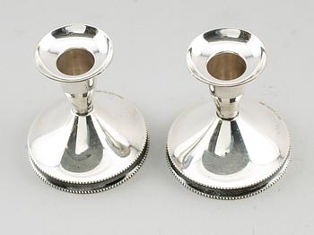 LJUSSTAKAR, 1 par, silver, Tesi, Göteborg 1978.