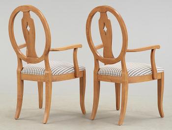 KARMSTOLAR, ett par, Ethan Allen, USA, 1900-talets andra hälft.