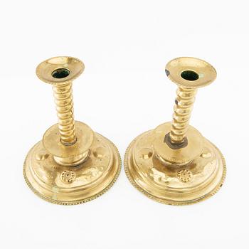 Ljusstakar ett par, 1800-tal Barockstil.