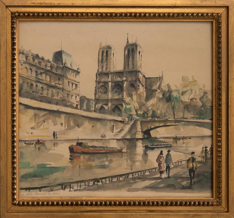 Unknown artist 20th century, 3 pieces Motifs from Paris.