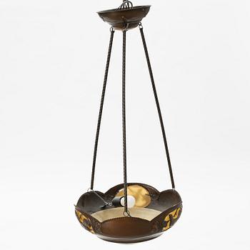 A Jugend ceiling lamp, early 20th century.