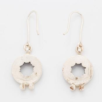 A pair of Jorma Laine earrings in silver.