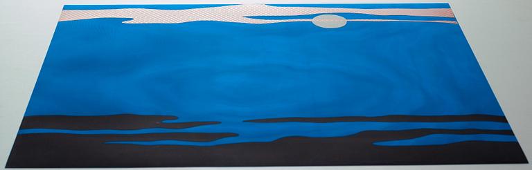 Roy Lichtenstein, "Moonscape" from "11 Pop Artists, Volume I".