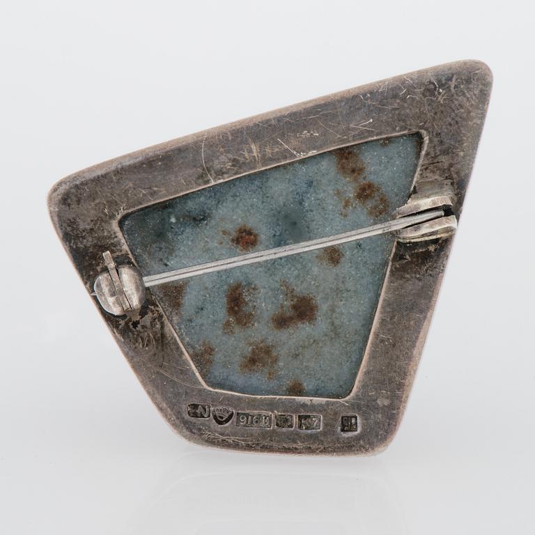 BROSCH, ametist, silver. Kalevala Koru 1963.