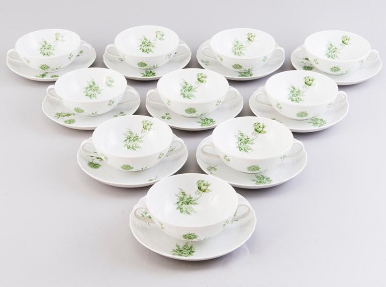 A 51-piece Hutschenreuther Selb Dresden porcelain dinner set, Bavaria Germany.