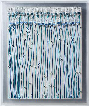 Arman (Armand Pierre Fernandez), "Blue and blue rain".