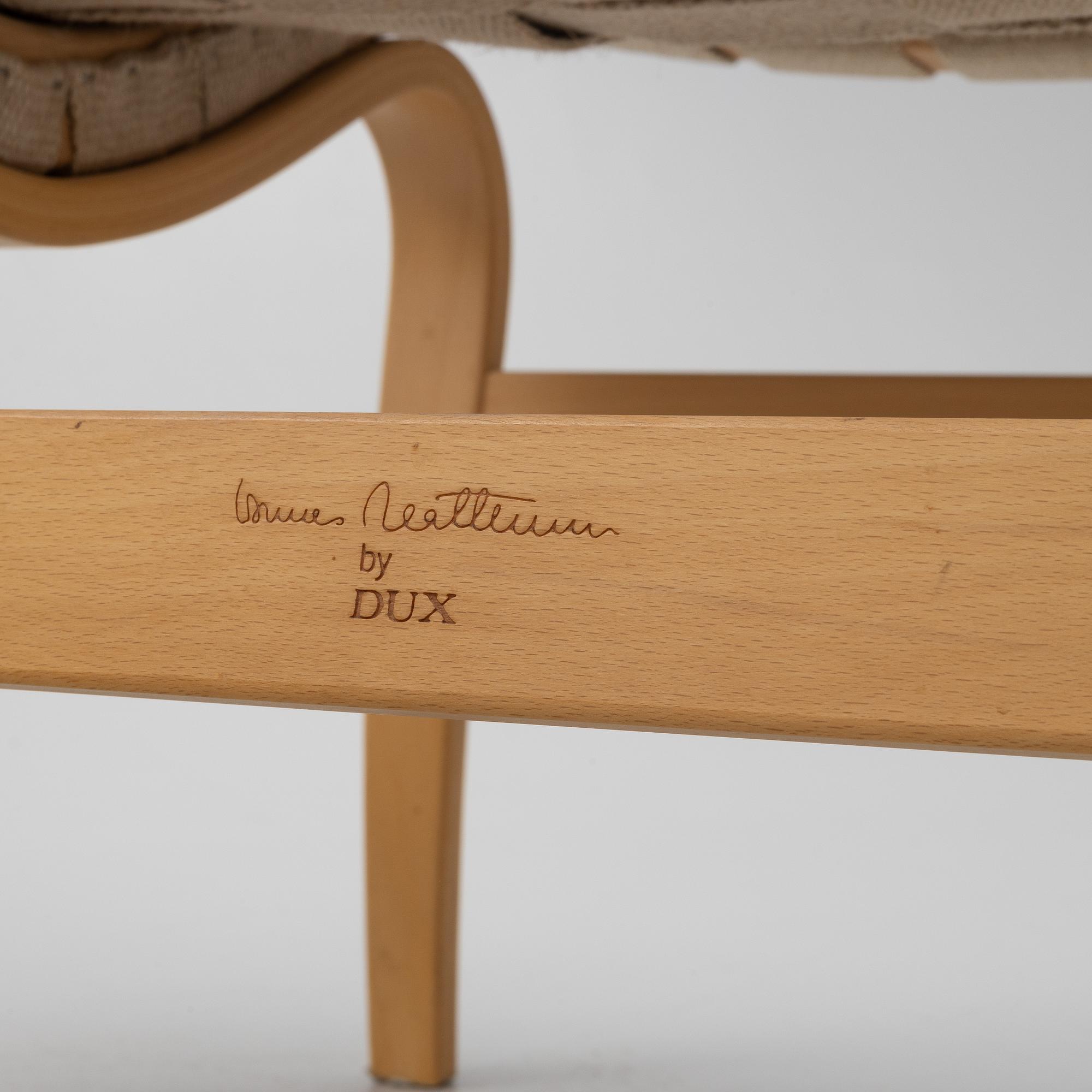 Bruno Mathsson, armchairs, 3 pcs, "Eva", Dux, late 20th century.