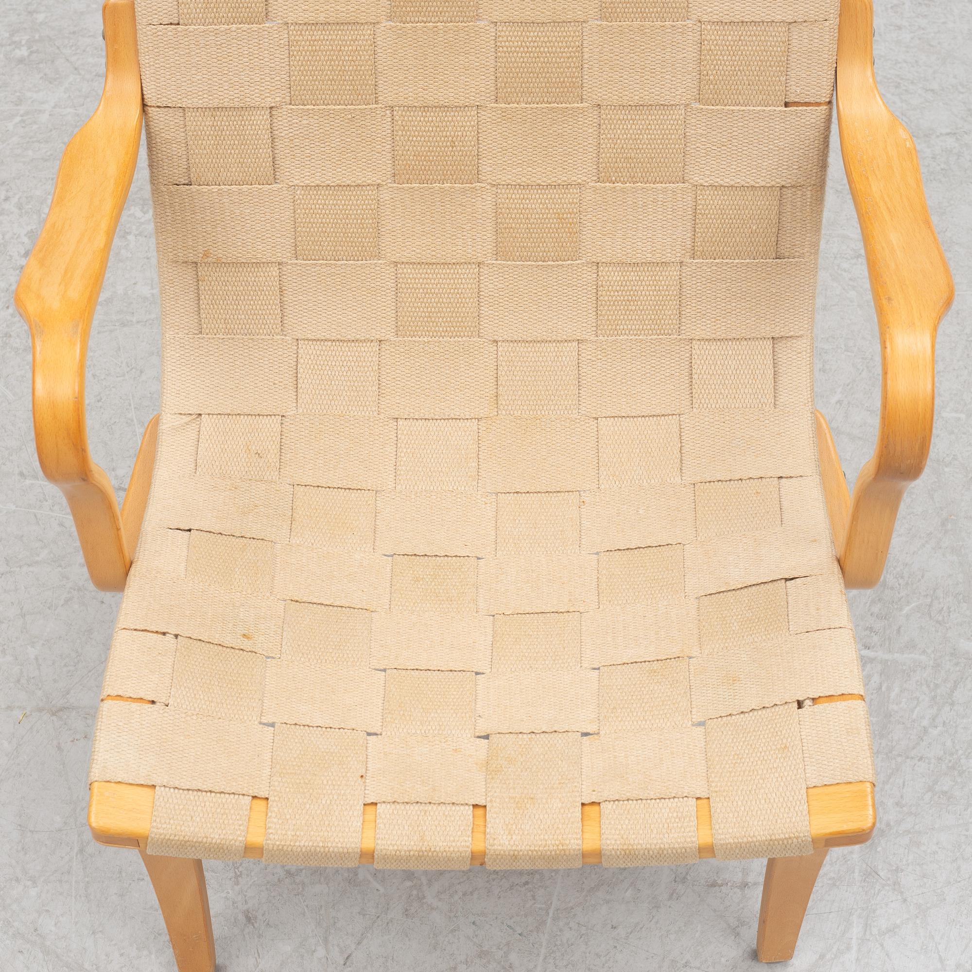 Bruno Mathsson, an armchair, "Eva", Dux, second half of the 20th century.