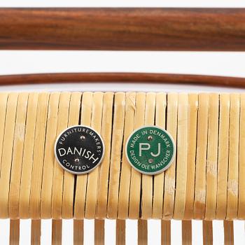 Ole Wanscher, an early pair of rosewood "Colonial Chair" model PJ 149, Poul Jeppesen, Denmark, ca. 1950.