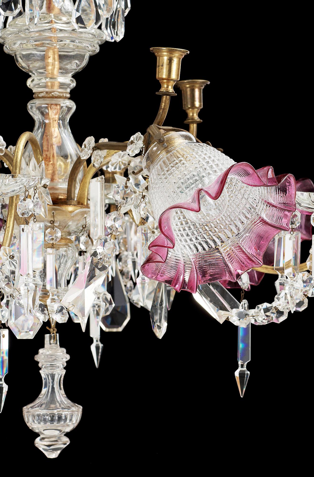 LJUSKRONA, oscariansk, sekelskiftet 1800/1900. Höjd ca 81 cm.