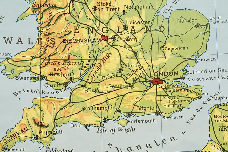 SKOLKARTA, Generalstabens Litografiska Anstalt, 1958.