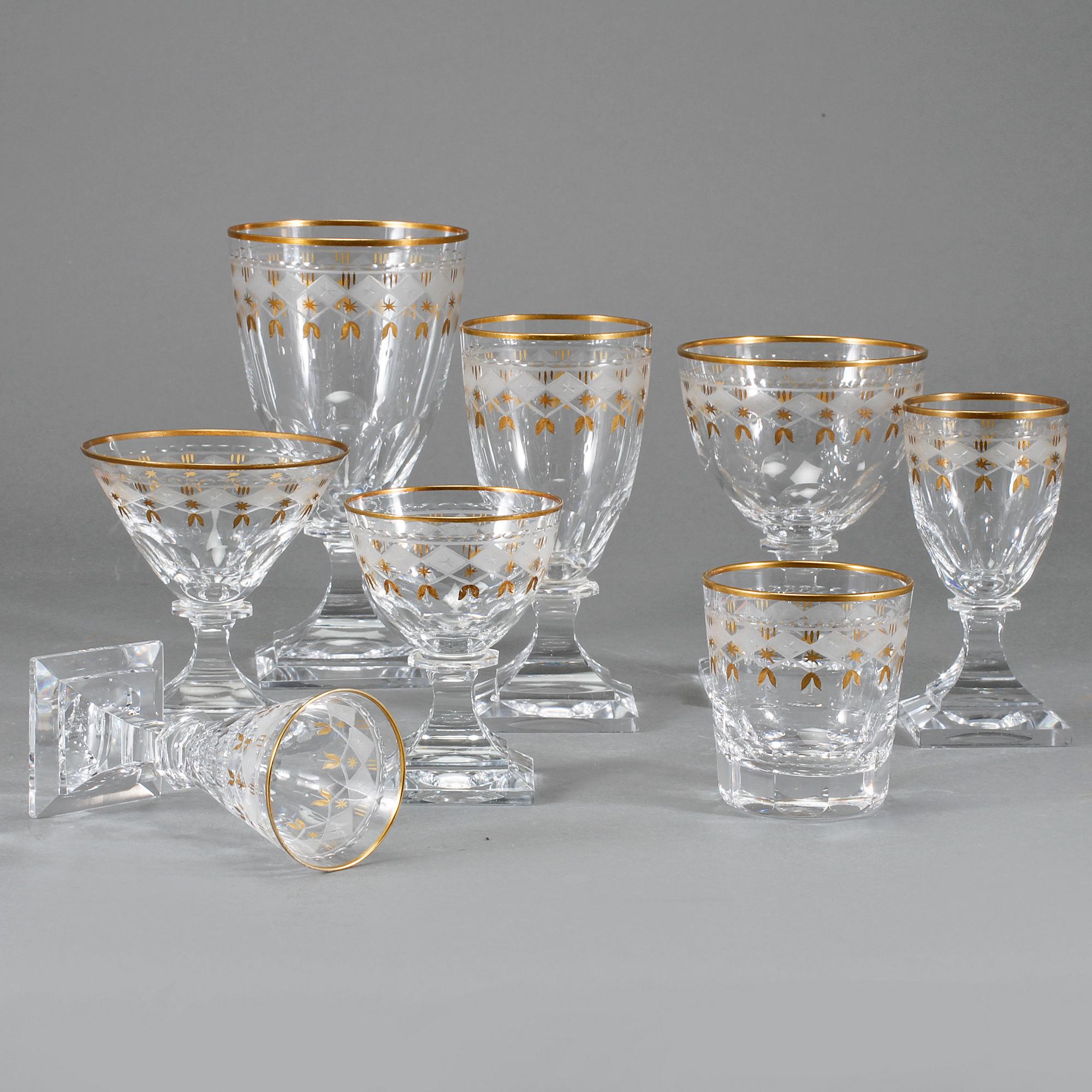 GLASSERVIS, 66 delar, "Odelberg Junior", Kosta, 1900-talets andra hälft.