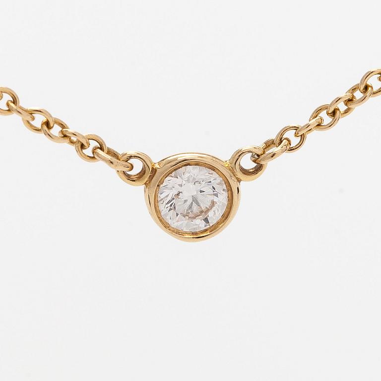 Tiffany & Co, kaulakoru, "Diamonds by the yard", briljanttihiottu timantti, 18K kultaa.