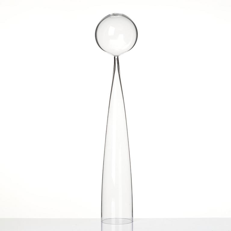 John Selbing, a "Klot över kon" (Sphere over cone) glass sculpture, Orrefors, Sweden ca 1954.