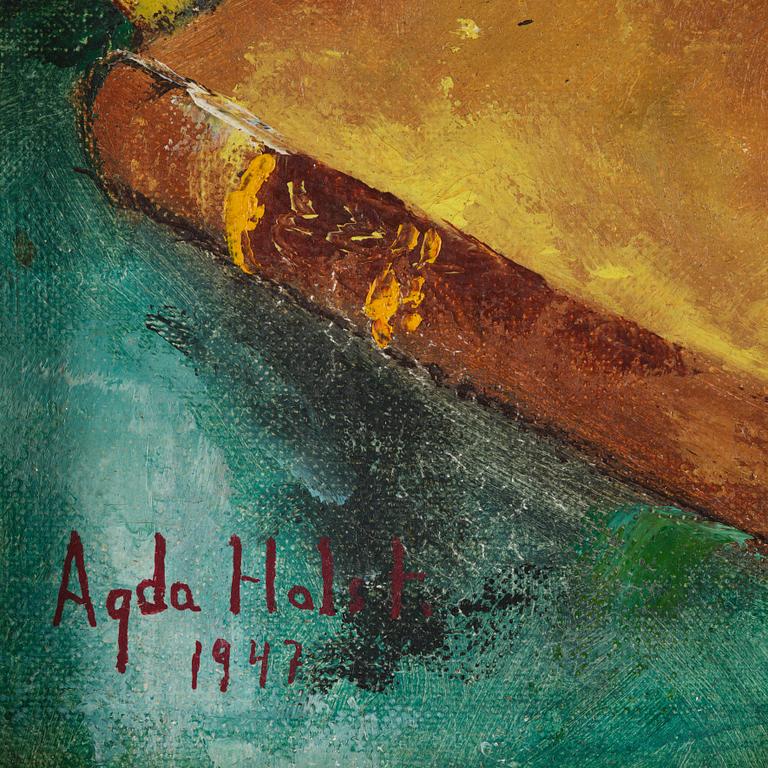 Agda Holst, Still Life with Poinsettia.