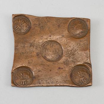 A Swedish copper plate money 1730.