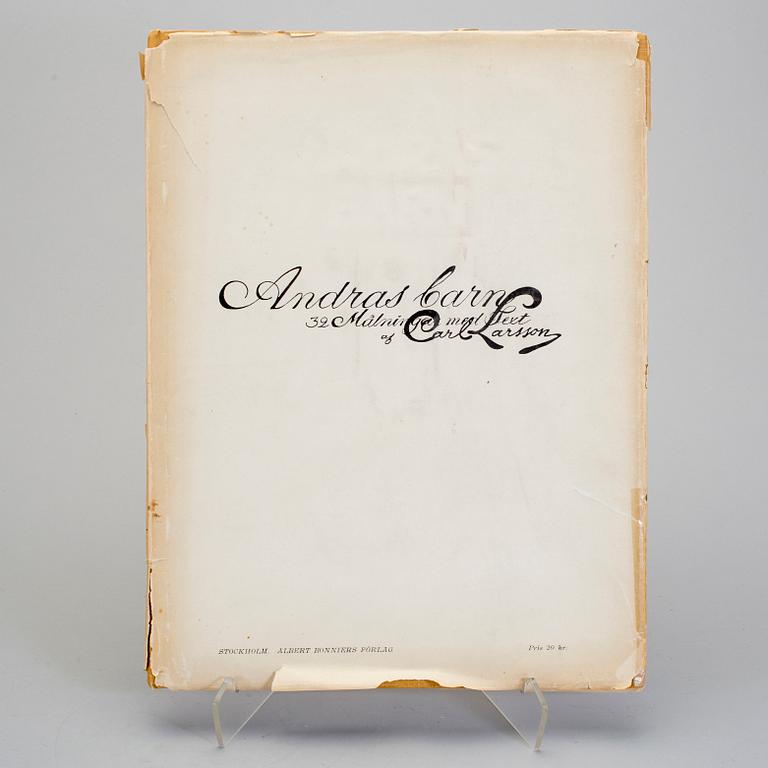 BÖCKER, 3 st, Carl Larsson, "Åt Solsidan", "Andras barn", "Larssons".