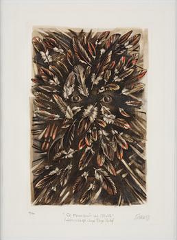 Enrique Grau, "The savage from the forest" from: "Hommage aux Prix Nobel" (The Nobel Prize portfolio).