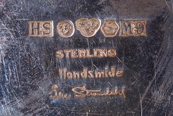 SKÅL samt SALTKAR, ett par, silver. 1900-tal.