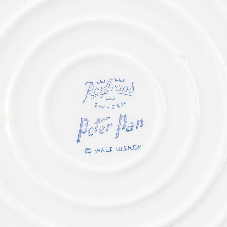 Rörstrand & Walt Disney, an 11 pcs "Peter Pan" creamware service.