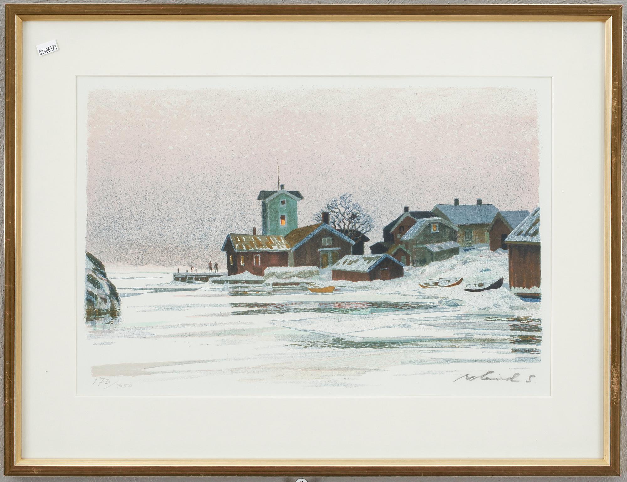 ROLAND SVENSSON, färglitografi, signerad och numrerad 173/350.