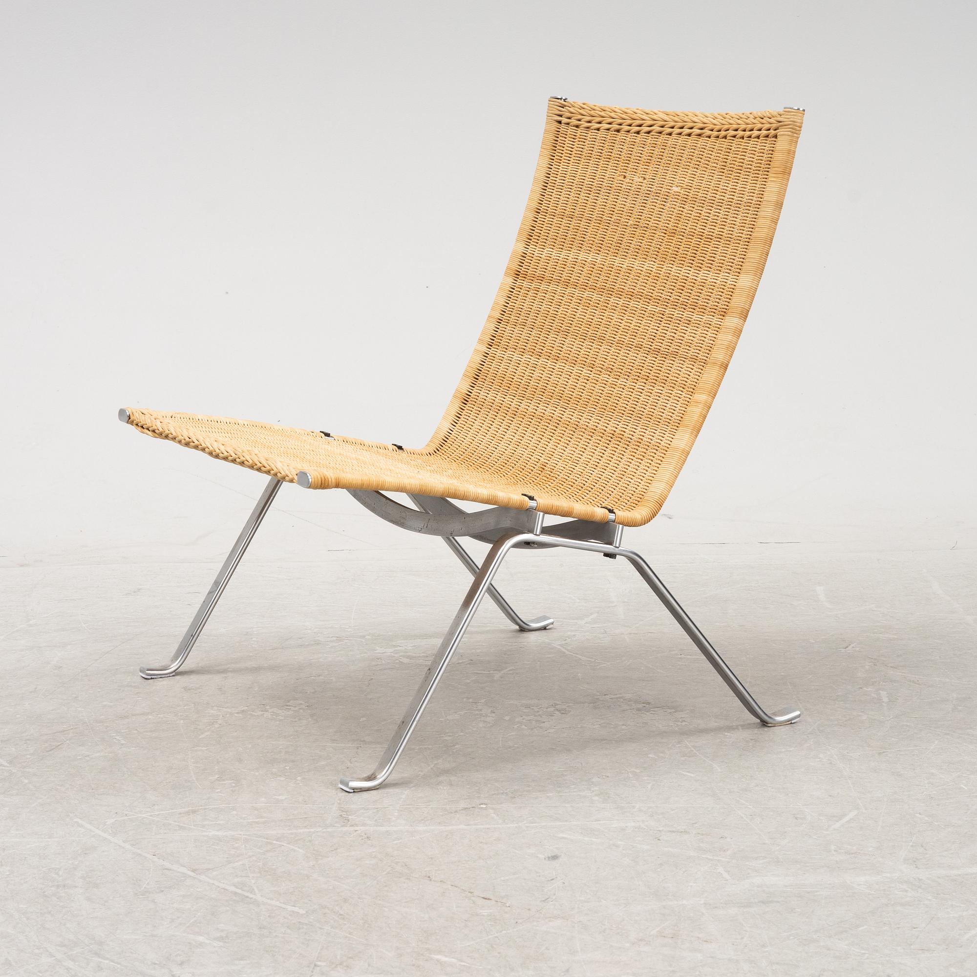 Poul Kjaerholm, a 'PK22' lounge chair, Fritz Hansen, Denmark.