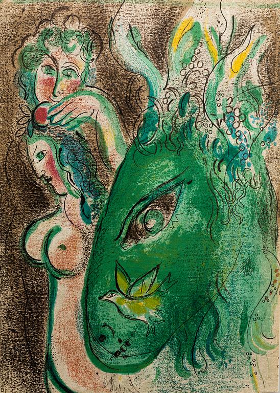 A MARC CHAGALL "Dessins pour la bible" with 24 colour lithographes, Paris 1960.