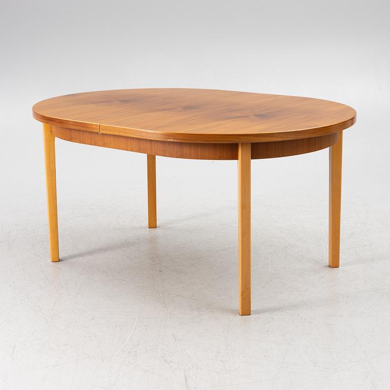 Dining table, walnut, 1960s.