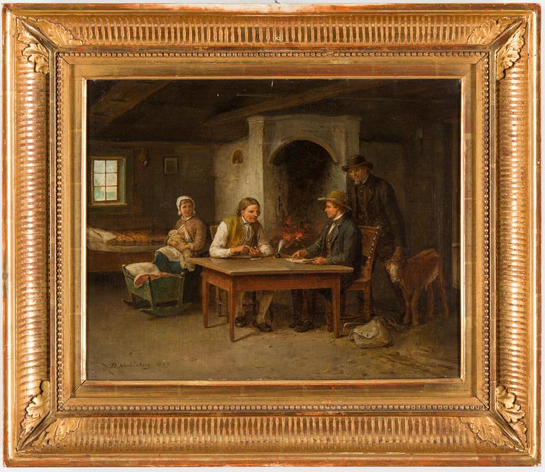 BENGT NORDENBERG, oil on canvas, signed and dated 1889.