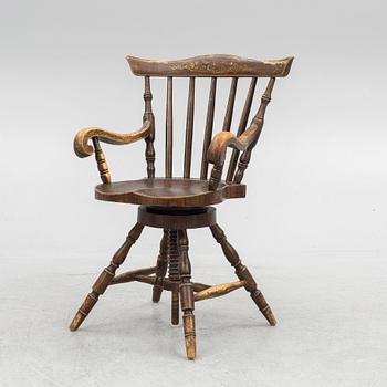 A desk chair, late 19th Century.