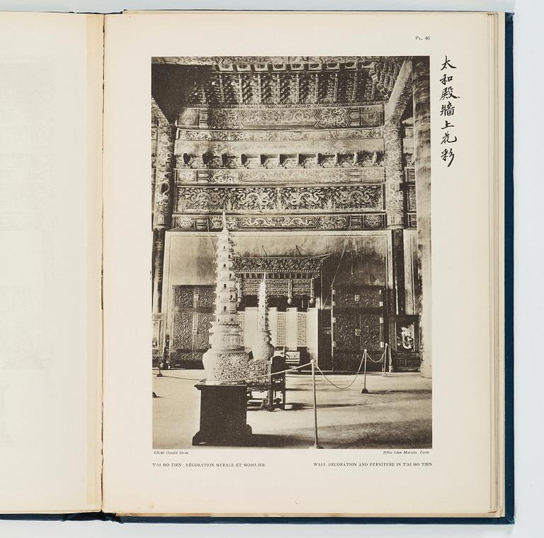 BOK, en volym. Osvald Siren, The Imperial Palaces of Peking. Paris och Bryssel, MCMXXVI.