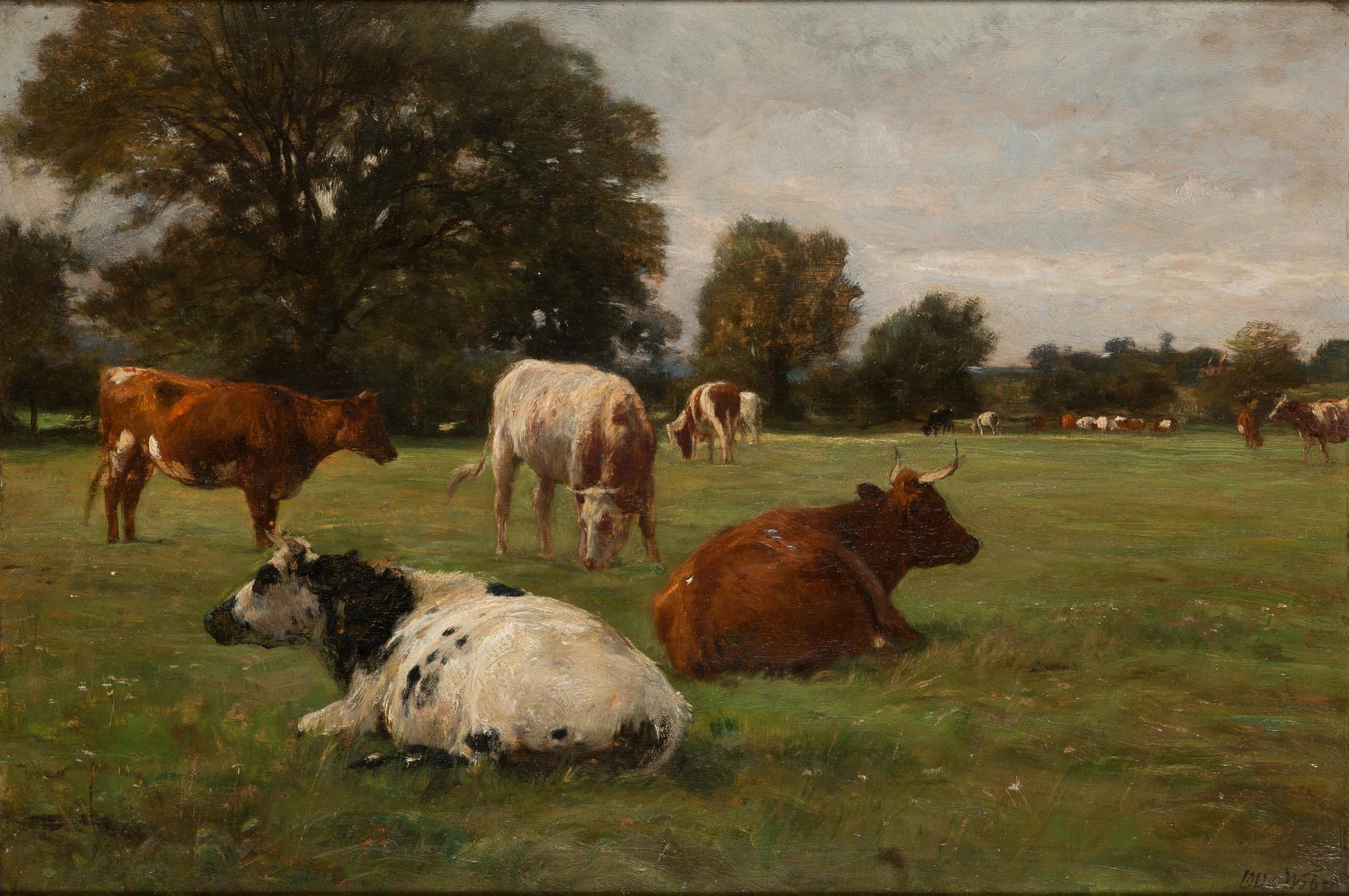 Otto Weber, olja på pannå, signerad.