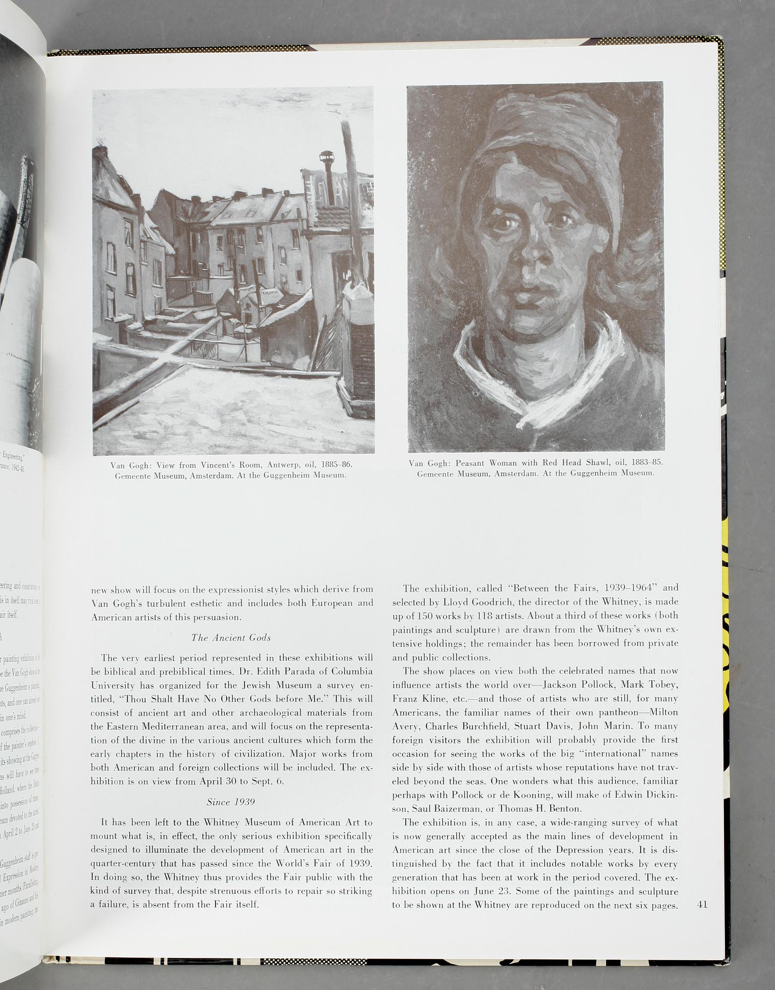 ROY LICHTENSTEIN, efter, omslag för Art in Americas New York upplaga.