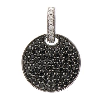 A PENDANT, brilliant cut black and colorless diamonds, 18K white gold. Tous, Spain.