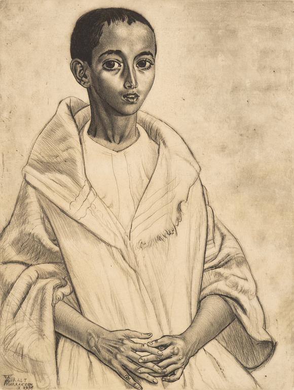 Eduard Wiiralt, etching, signed Eduard Wiiralt and dated neuinöel 1938.