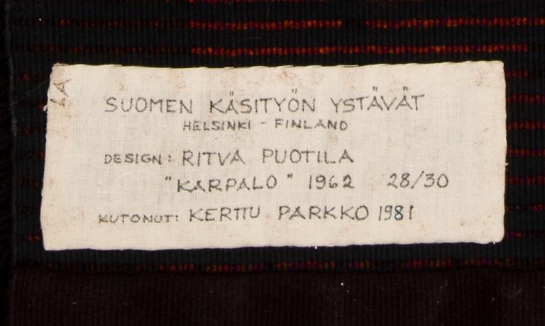 RYA, "Karpalo". Formgiven Ritva Puotila 1962.