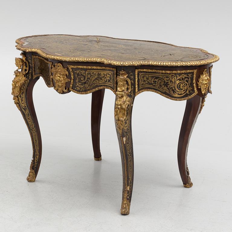 A Boulle style desk, second half of the 19th Century.